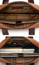 Charger l&#39;image dans la galerie, Porte-documents en cuir PU Homme &lt;br&gt;Modèle Cow-boy brun