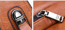 Charger l&#39;image dans la galerie, Sac à dos compact en cuir pour homme &lt;br&gt; Modèle Luxe Brun - SAC A DOS
